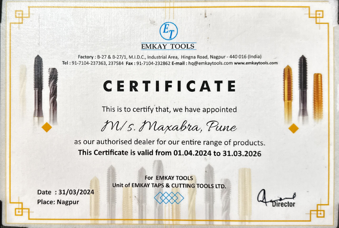 Emkay Dealer Certificate